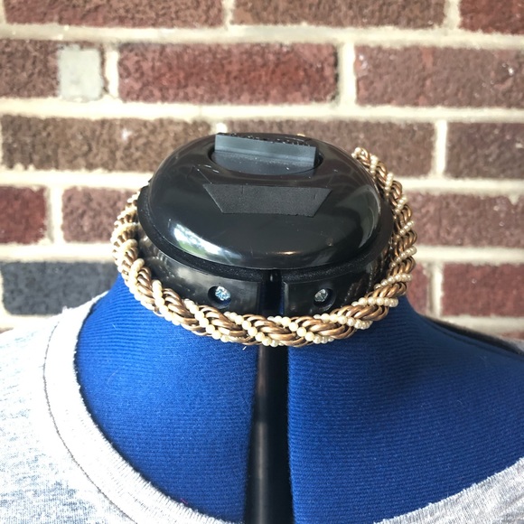 VTG brass & pearl braided choker necklace 1960’s - Picture 6 of 8